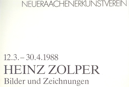 1988 Heinz Zolper - Bilder und Zeichnungen a