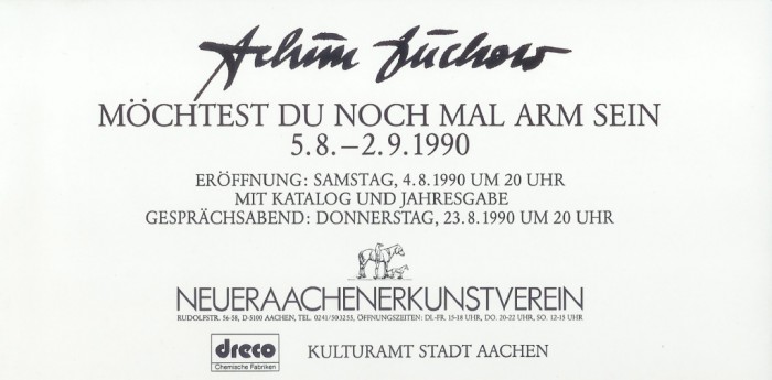 1990 - Achim Duchow - Moechtest Du nochmal arm sein c
