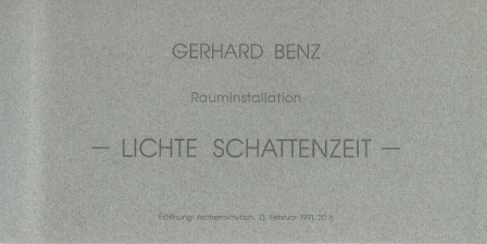 1991 Gerhard Benz - Lichte Schattenzeit a