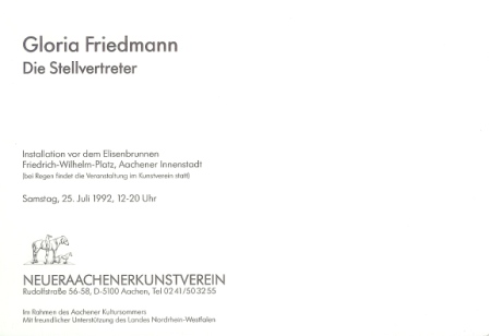 1992 Gloria Friedmann - Die Stellvertreter b