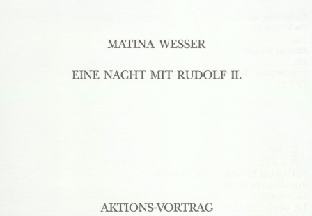 1992 Matina Wesser - Eine Nacht mit Rudolph II a