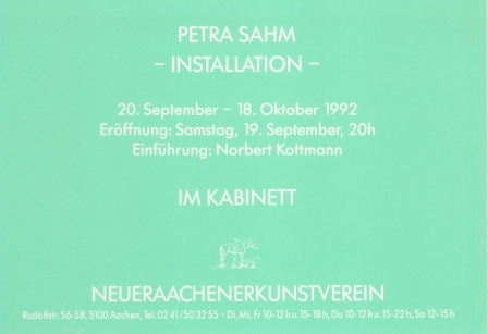 1992 Petra Sahm - Installation