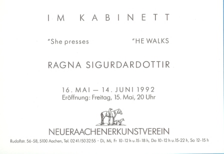 1992 Ragna Sigurdardottir - She presses  HE WALKS