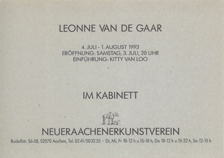 1993 Leonne van der Gaar - Installatie b