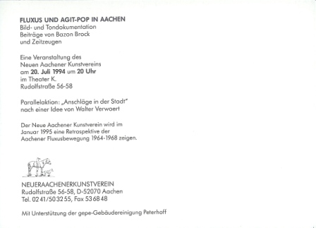 1994 Fluxus und Agit-Pop in Aachen b